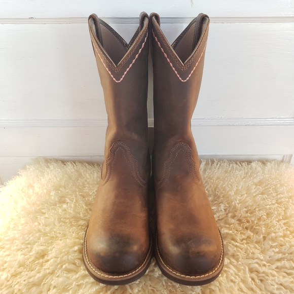 🌟SEE NEW LISTING🌟🌸💕Ariat Unbridled Roper •Ranchero Leather Cowgirl Boot• - Picture 16 of 16